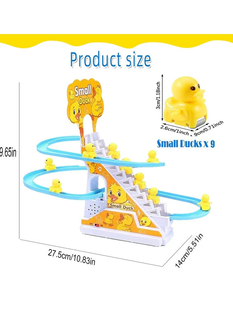 Electric Duck Racing Game Set with LED Lights and Music, Fun Climbing Toy for Toddlers and Kids, Engaging Roller Coaster Experience - Image 2