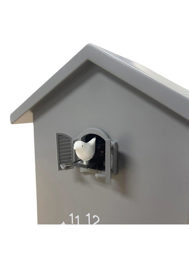 WALPLUS Minimalist Cuckoo Clock Grey Pendulum Quartz Bird Clock Pendulum Clock Wall Art Wall Clock Home Bedroom Office Living Room Decoration Clock Idea - Image 4