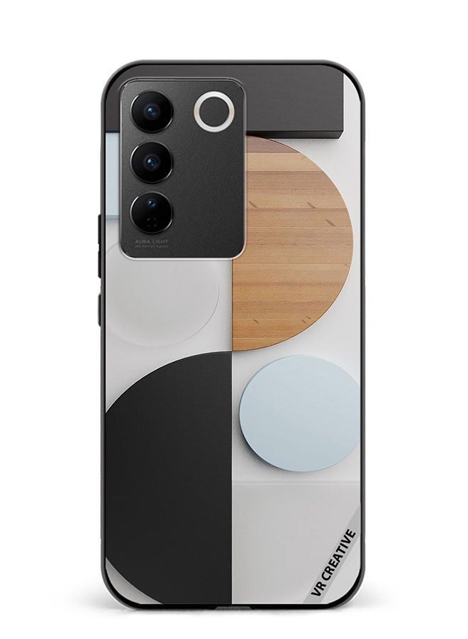 VR CREATIVE Protective Case Cover For Vivo V27e Abstract Design Multicolour - Image 1