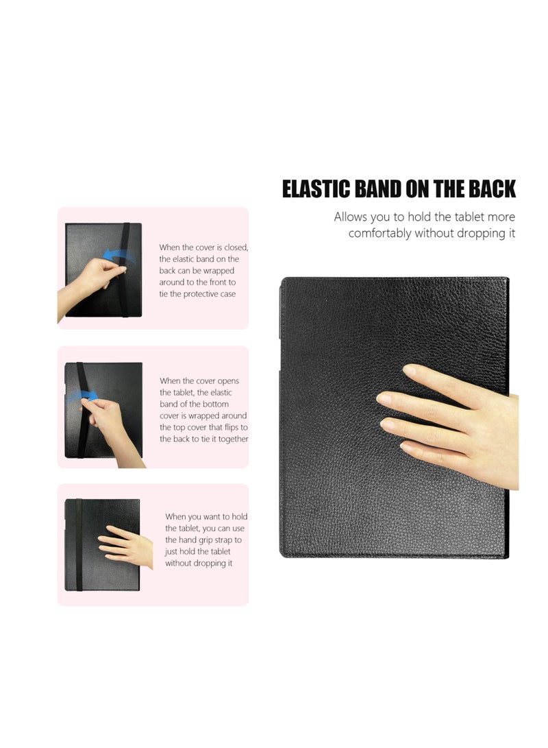 My Choice Folding Leather Case Cover with Pen Slot for Remarkable 2 10.3"- Black - Image 5