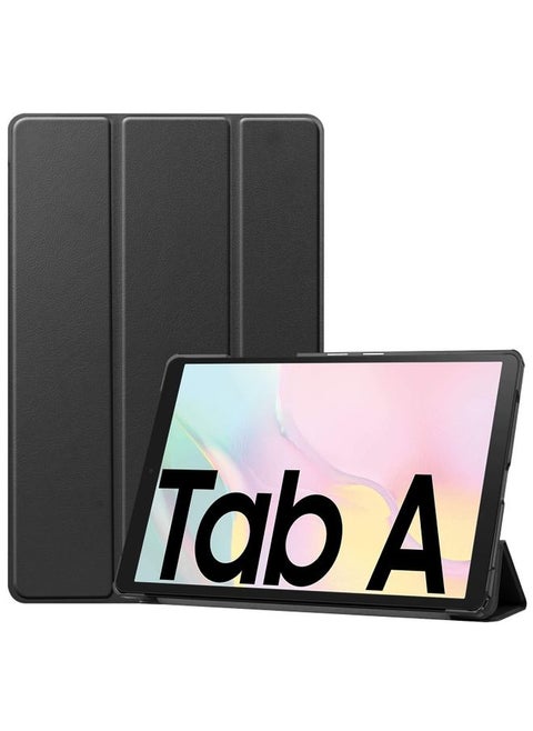 Case Cover For Samsung Galaxy Tab A7 2020 T500 Custer Texture Horizontal Flip Leather Case with Three-folding Holder & Sleep / Wake-up Function Black