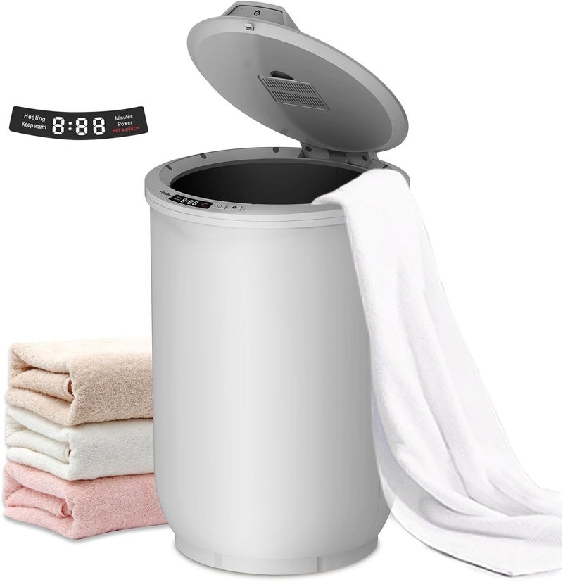 Trydow Ultra Large Capacity Towel Warmer Bucket, Rapid Heating with Timer, One-Button Digital Display Control, Safety Lock, Gifts for Him & Her, Auto Shut-Off, Fits 2 Large, Blanket, Bathrobe, Gray - Image 1