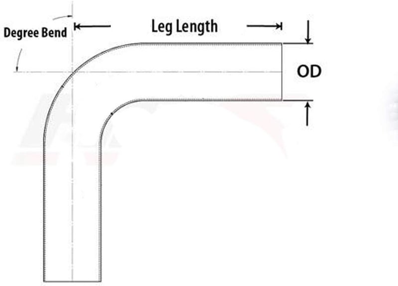 AC PERFORMANCE 2.5" to 4" 90 Degree Elbow Reducer Coupler - High Temp Reinforced Silicone - Image 5