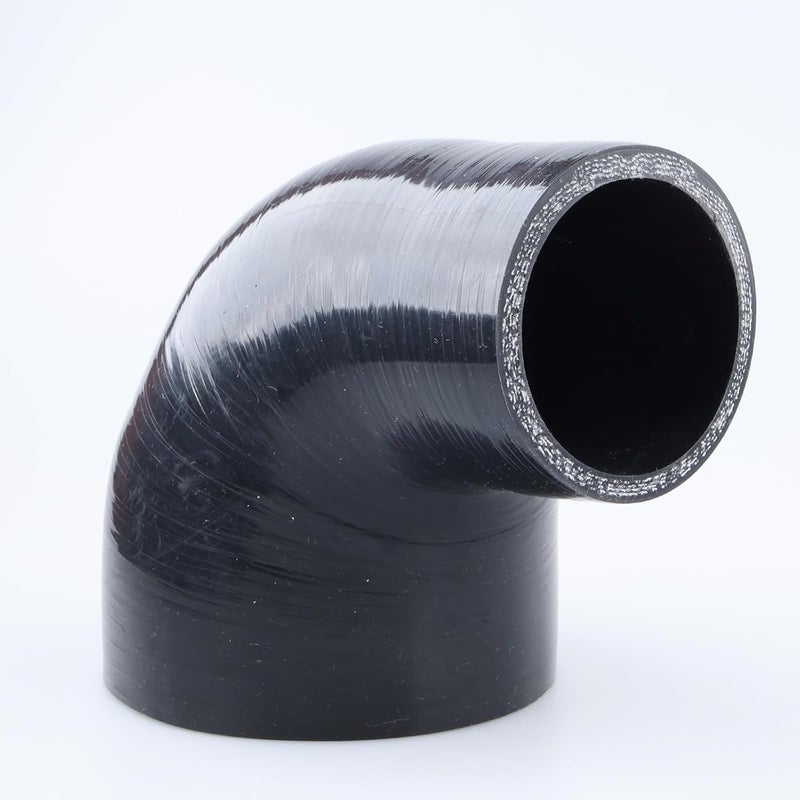 AC PERFORMANCE 2.5" to 4" 90 Degree Elbow Reducer Coupler - High Temp Reinforced Silicone - Image 2