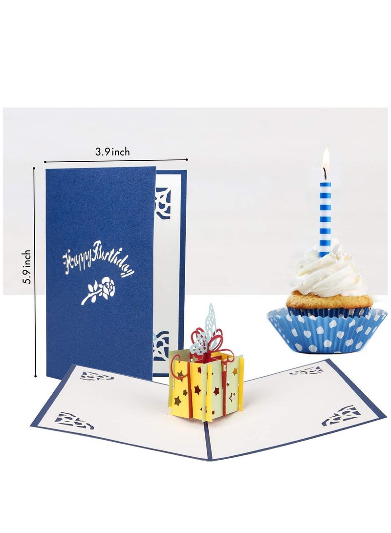 KASTWAVE Dad Birthday Card Happy Birthday Card for Husband Handmade with 3D Pop Up Present Blank Vintage Pop Up Birthday Card - Image 3