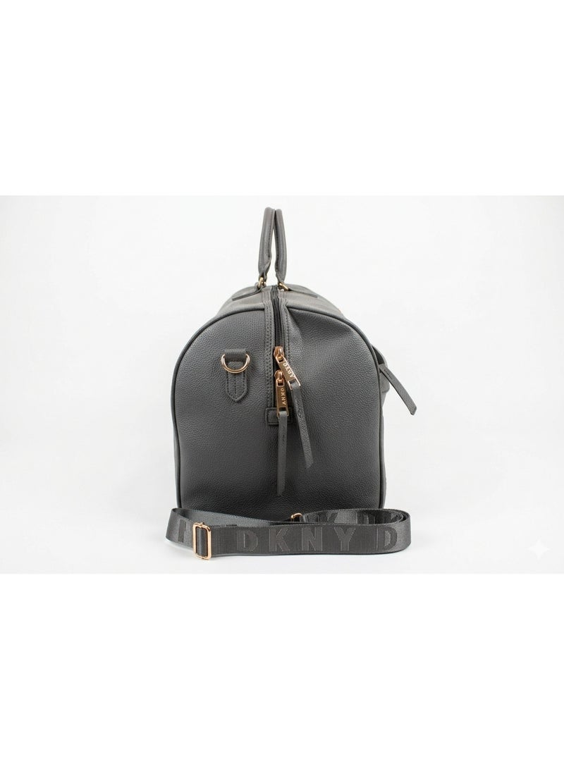 DKNY Embossed Softside Duffle Bag | Color Charcoal - Image 4