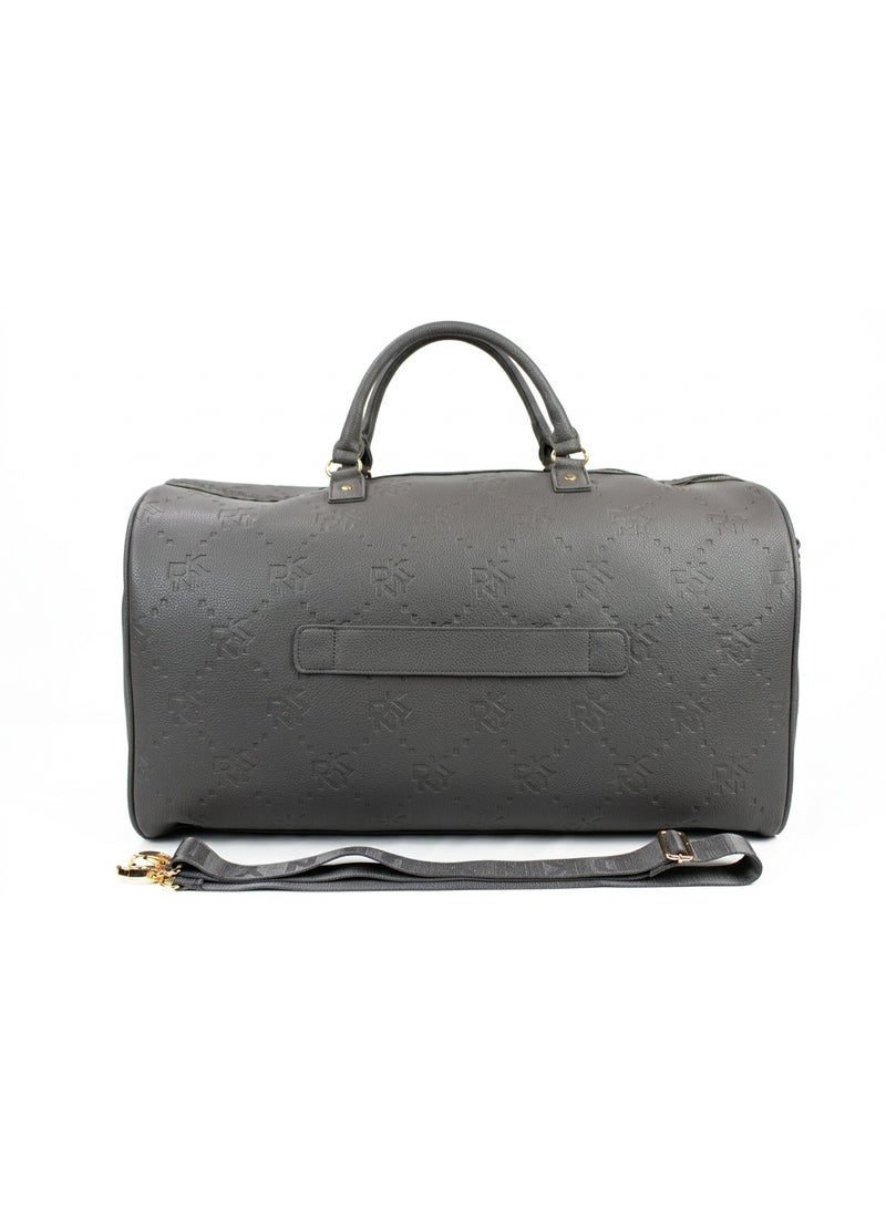 DKNY Embossed Softside Duffle Bag | Color Charcoal - Image 2