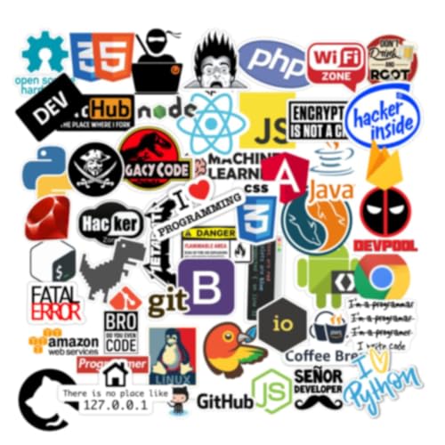 CodersParadise - Pack of 51 Laptop Vinyl Self-Adhesive Sticker for Programmer, Coder, Developer, IT Professional - Multicolor Stickers for Laptop, Journal, Guitar, Mobile - Waterproof Residue Free - Image 1