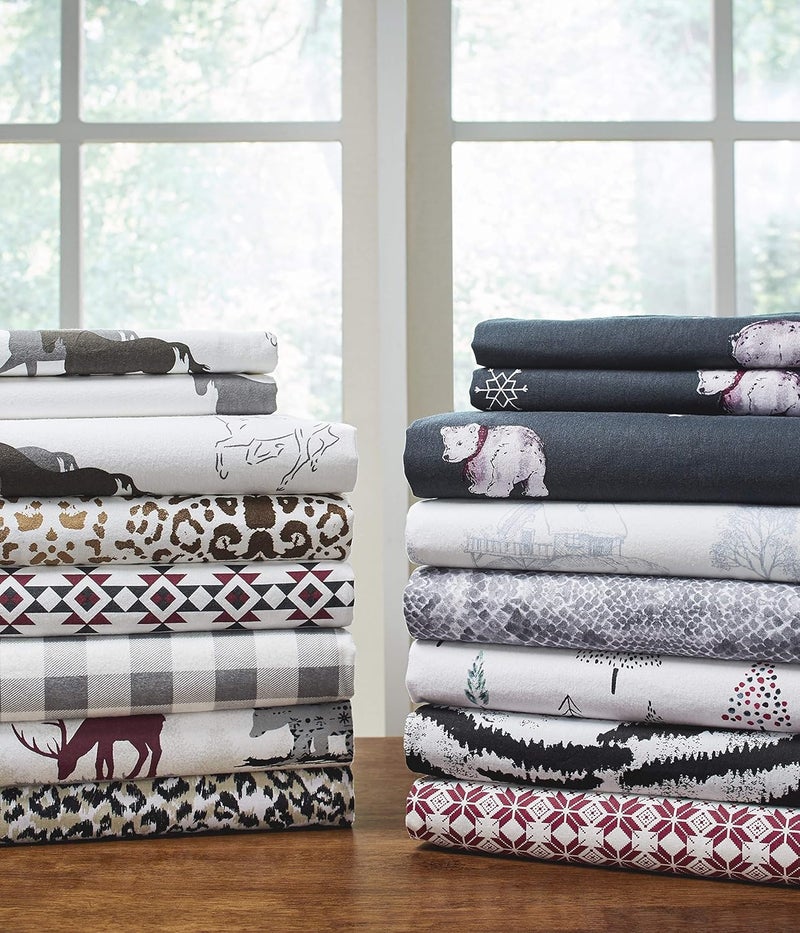 Pointehaven 180 GSM Cotton Flannel Duvet Set - Twin/Twin XL, Northwoods - Image 2