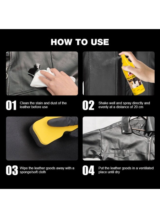 Biki Leather Protect Nursing Sponge Spray Kit Leather Protection Solution Shoe Polish 150 ML - Image 3