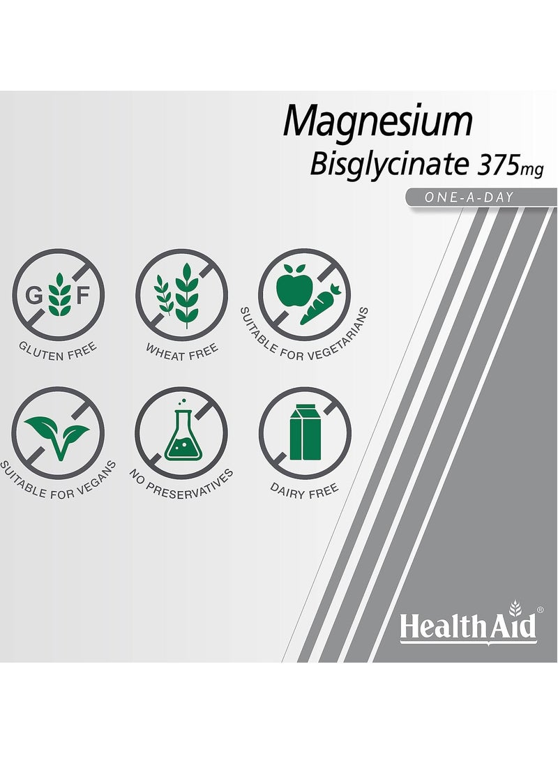 HealthAid Magnesium Bisglycinate 60 Vegan Tablets - Image 4