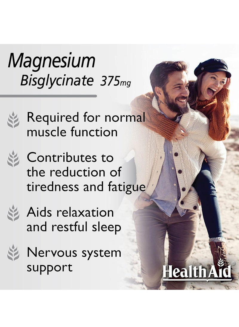 HealthAid Magnesium Bisglycinate 60 Vegan Tablets - Image 5