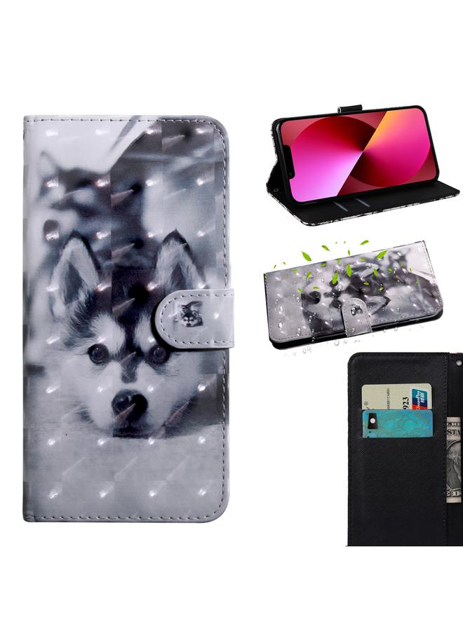 Zaboon Case For iPhone 13 3D Painting Pattern Coloured Drawing Leather Phone Case - Image 1