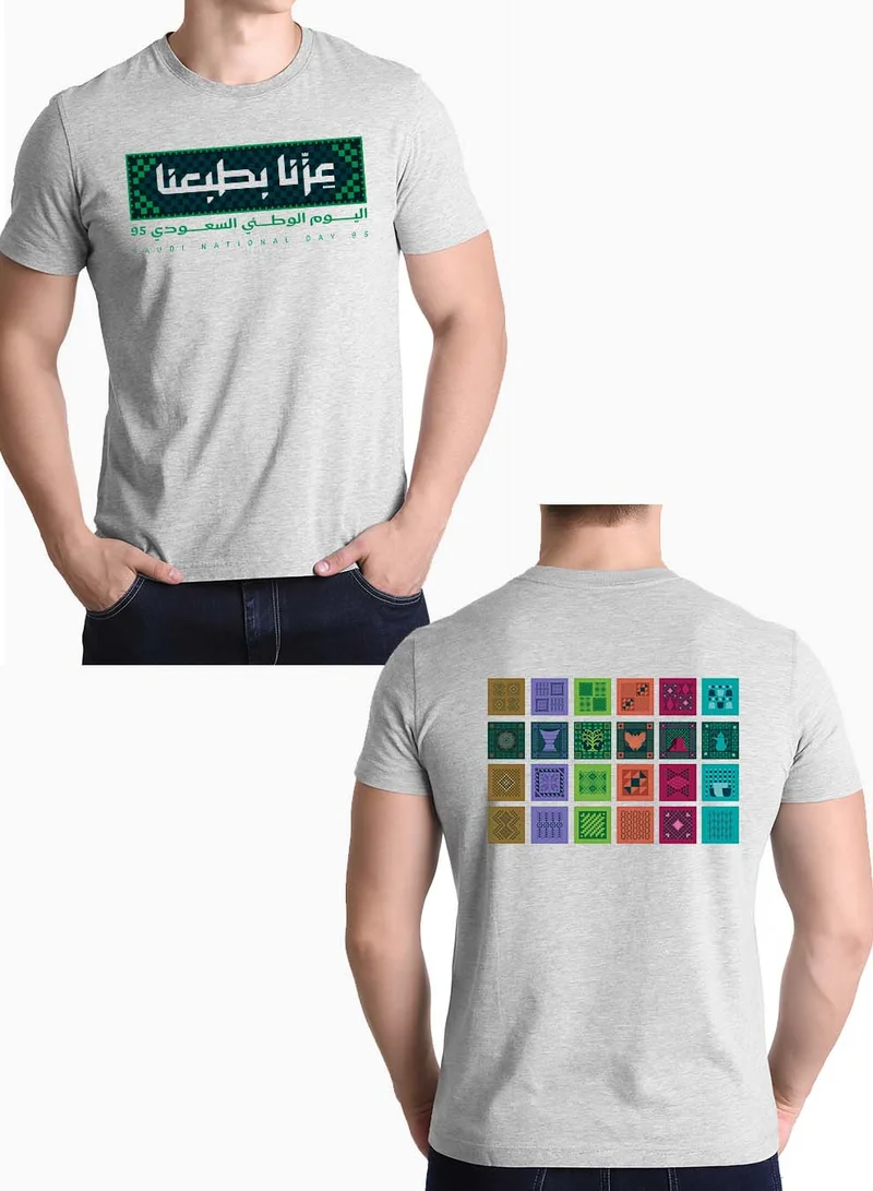LOWHA Cotton T-Shirt for Saudi National Day with Celebration Phrase Printed on Both Sides
