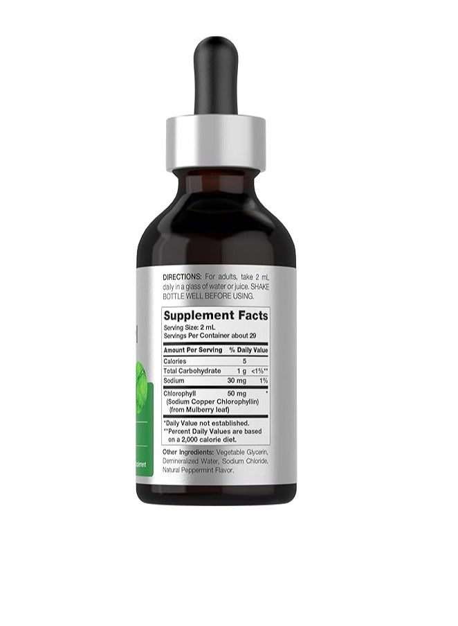 Horbäach Liquid Chlorophyll, Natural Peppermint Flavor, 2 oz - Image 2
