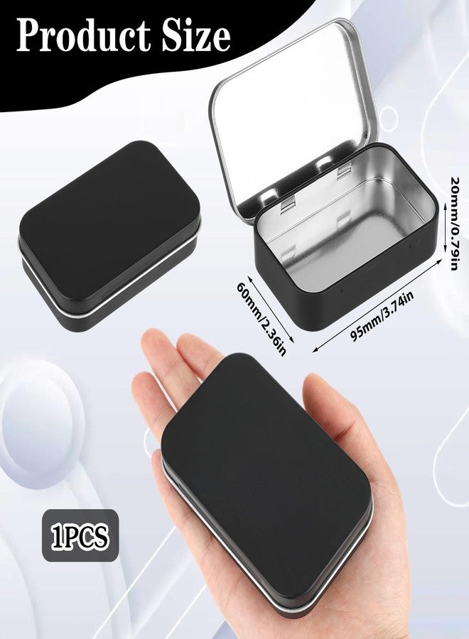 Dimeho 1 Pcs Metal Rectangular Tins Mini Empty Hinged Box Small Storage Containers Portable Tiny Items Organizer for Home Storaging Candies Keys Earrings Gifts Handcrafts - Image 3