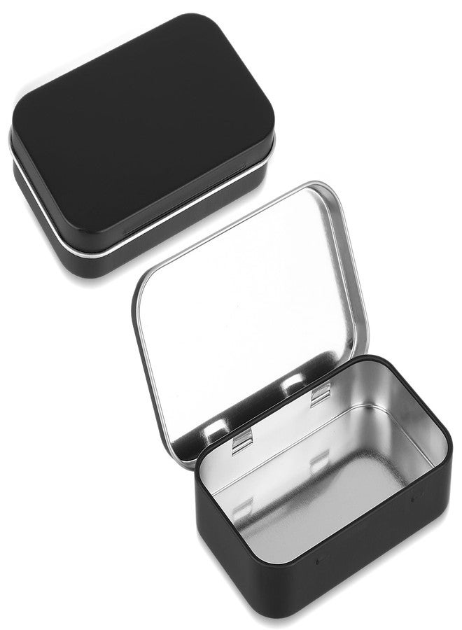 Dimeho 1 Pcs Metal Rectangular Tins Mini Empty Hinged Box Small Storage Containers Portable Tiny Items Organizer for Home Storaging Candies Keys Earrings Gifts Handcrafts - Image 1