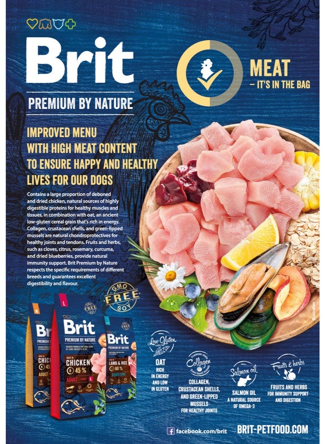 Brit Premium by Nature: Junior Medium, Chicken -3kg - Image 2
