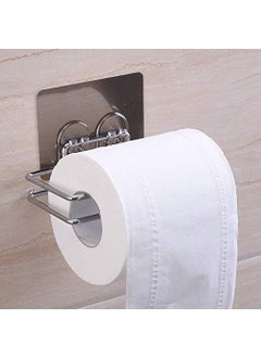ZIVIK ZIVIK Stainless Steel Self Adhesive Toilet Paper Holder 1Pcs Magic Sticker Wall Mounted Tissue Paper Roll Holder Bathroom Rack for Kitchen Towel Holder Silver 1  - Image 2
