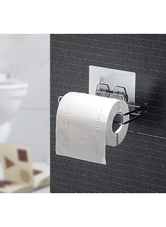 ZIVIK ZIVIK Stainless Steel Self Adhesive Toilet Paper Holder 1Pcs Magic Sticker Wall Mounted Tissue Paper Roll Holder Bathroom Rack for Kitchen Towel Holder Silver 1  - Image 1