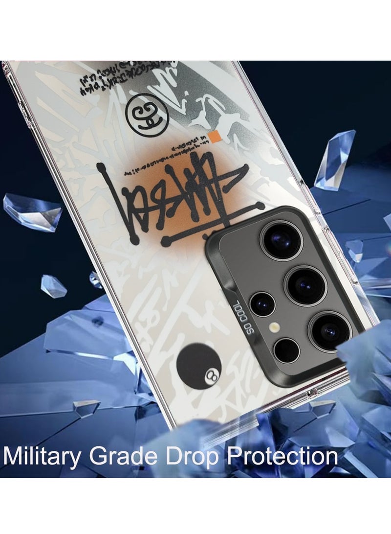 Wtech SO COOL Series Light Refrative Silicone Protective Raised Camera Lips Bazel Case Cover For Samsung Galaxy S23 Ultra 5G 2023 Silver/Black/Orange - Image 3