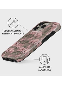 BURGA iPhone Case Compatible with iPhone 16 PRO - Hybrid 2-Layer Hard Shell + Silicone Protective Case - Vintage Glamour - Scratch-Resistant Shockproof Mobile Cover  - Image 3