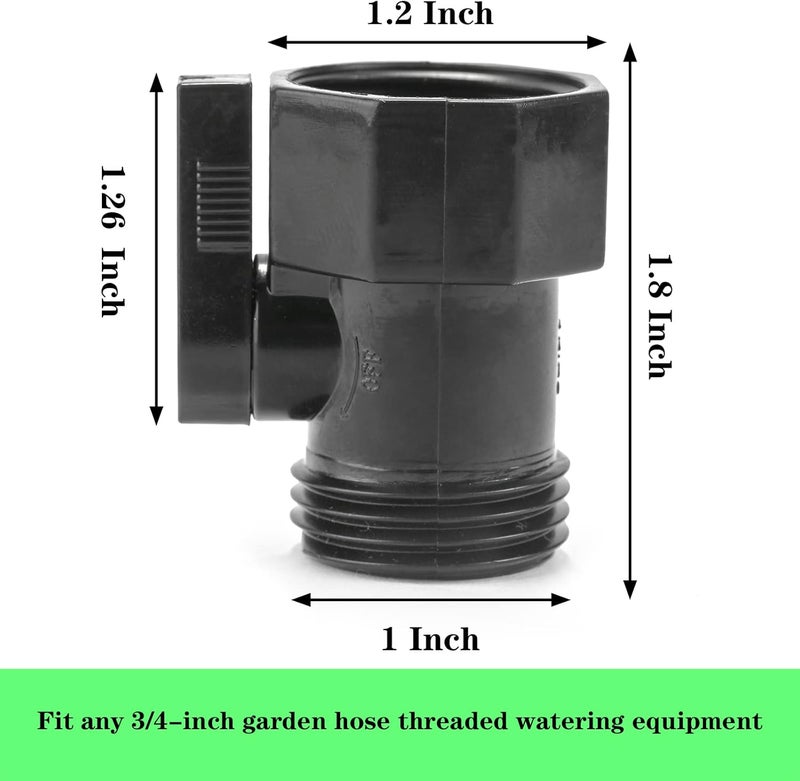 Sanpaint 4 Pack 3/4" Garden Hose Shut Off Valve,1-Way Restricted-Flow Water Shut-Off, Fits 3/4 Inch Hose Connector - Image 3