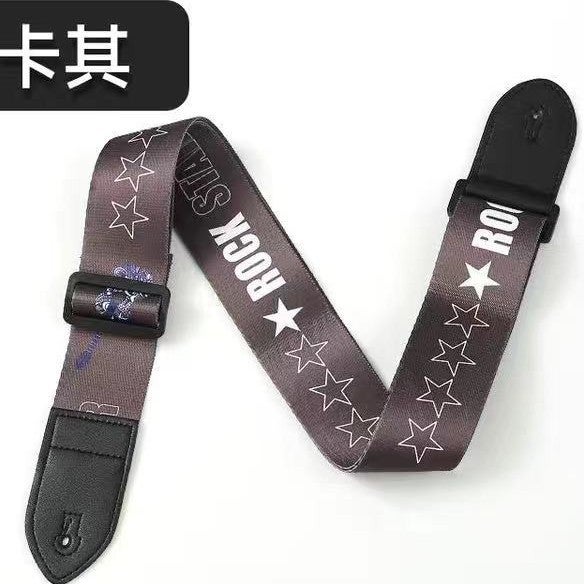 Generic Personalized Guitar Straps for Electric Acoustic Five-pointed star strap 