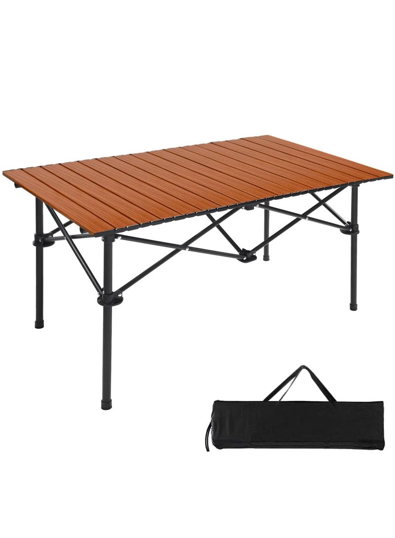 Arabest Outdoor Folding Portable Picnic Camping Table,Lightweight Roll-up Table with Easy Carrying Bag for Indoor,Outdoor,Camping, Beach,Backyard, BBQ, Party, Patio, Picnic - Image 1