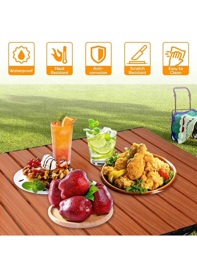 Arabest Outdoor Folding Portable Picnic Camping Table,Lightweight Roll-up Table with Easy Carrying Bag for Indoor,Outdoor,Camping, Beach,Backyard, BBQ, Party, Patio, Picnic - Image 5