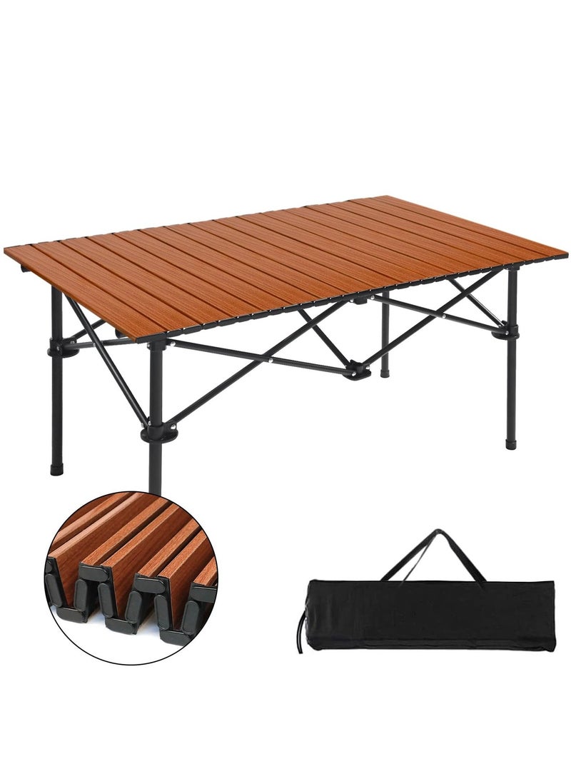 Arabest Outdoor Folding Portable Picnic Camping Table,Lightweight Roll-up Table with Easy Carrying Bag for Indoor,Outdoor,Camping, Beach,Backyard, BBQ, Party, Patio, Picnic - Image 3