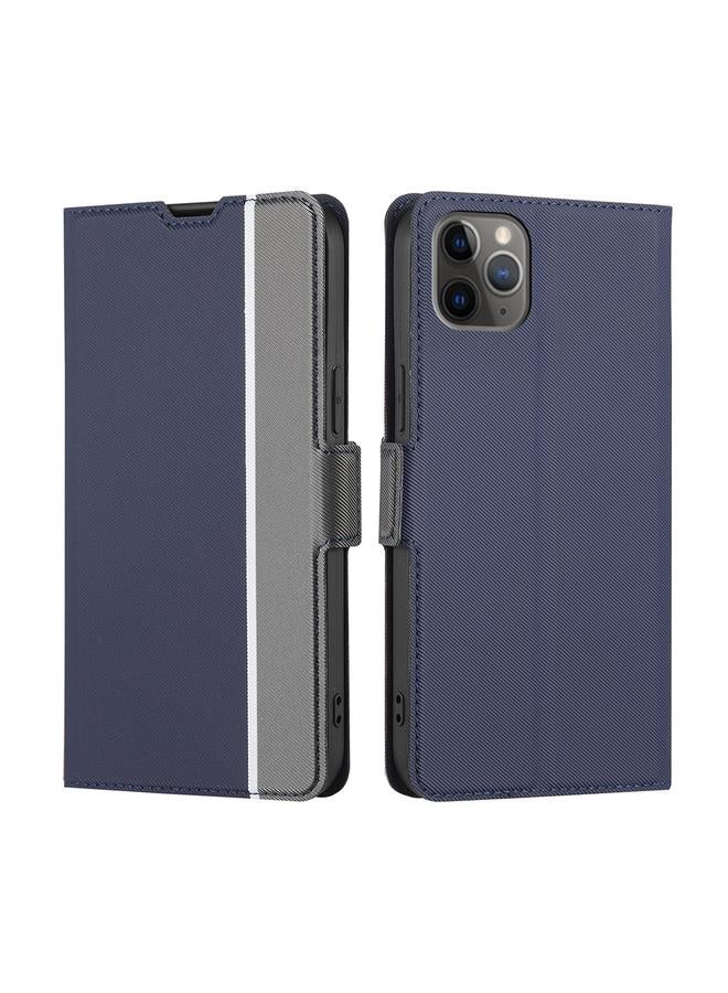 اس-توب جراب هاتف iPhone 11 Pro مصنوع من الجلد مع أزرار جانبية من نسيج قطني - Image 1