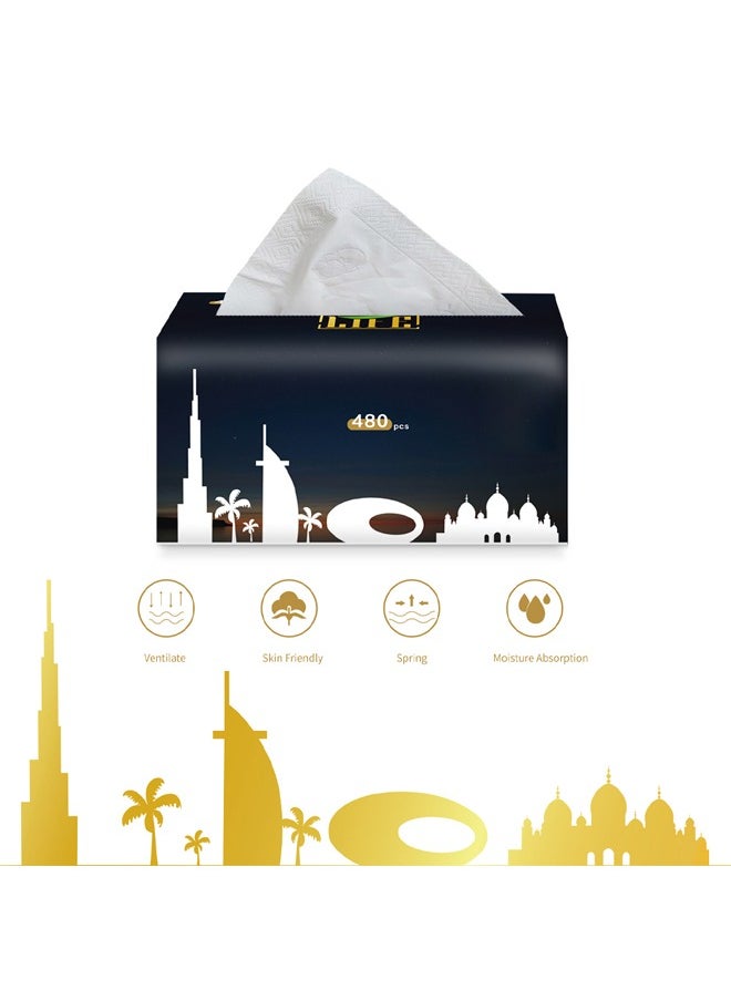 keke Pack of 10 Premium Quality New Technology Facial Tissue 100% Raw Wood Pulp 120 Sheet X 4 Ply  - Image 2