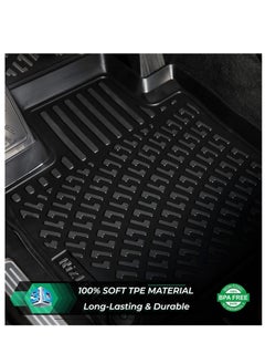 RIZLINER RizLiner Hyundai Kona 2017-2023 Floor Mats 3D Custom Fit Compatible with  Car Mats Laser Measured 1st & 2nd Row Floor Liners All Weather Non-Slip (Black)  - Image 2