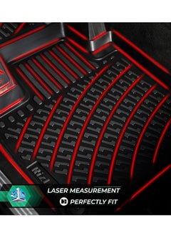 RIZLINER RizLiner Hyundai Kona 2017-2023 Floor Mats 3D Custom Fit Compatible with  Car Mats Laser Measured 1st & 2nd Row Floor Liners All Weather Non-Slip (Black)  - Image 3