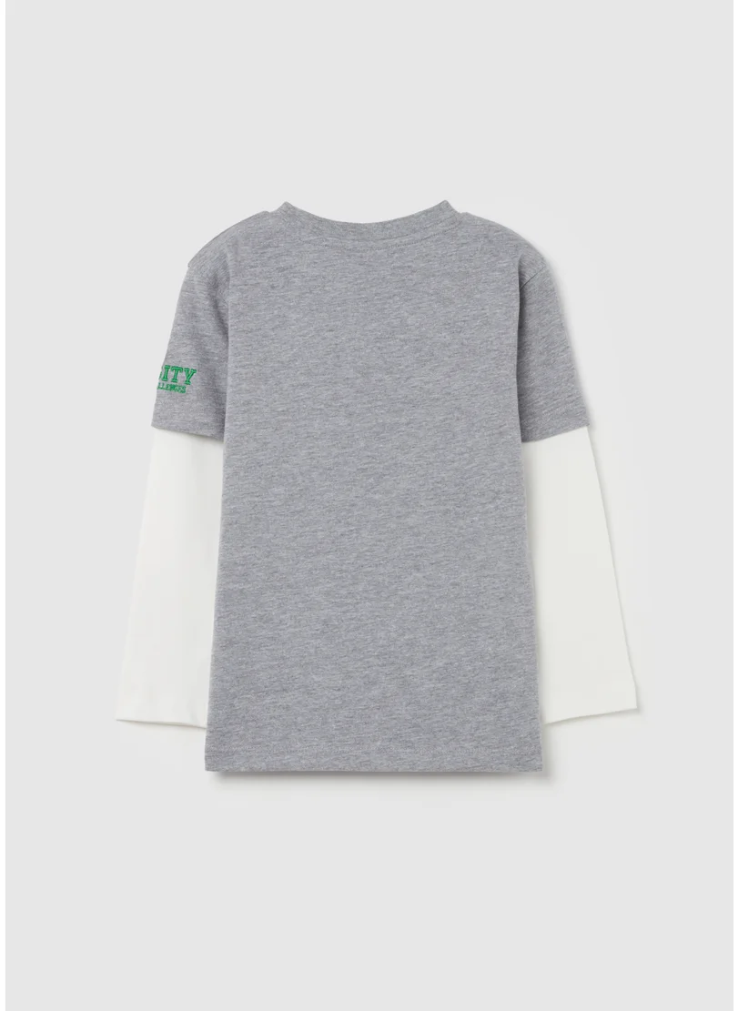 او في اس Long-sleeved T-shirt with Daffy Duck print