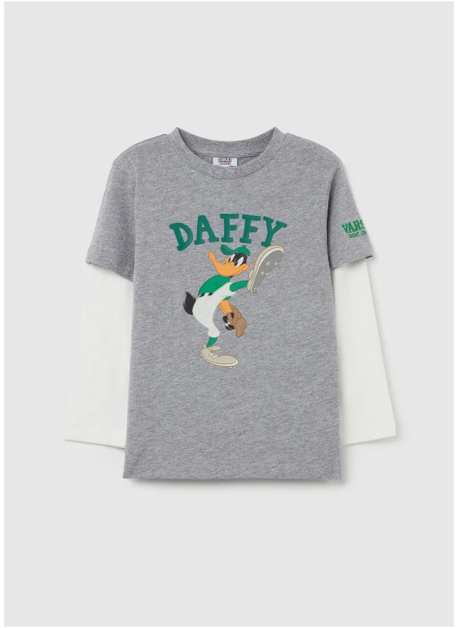 Ovs Long-sleeved T-shirt with Daffy Duck print