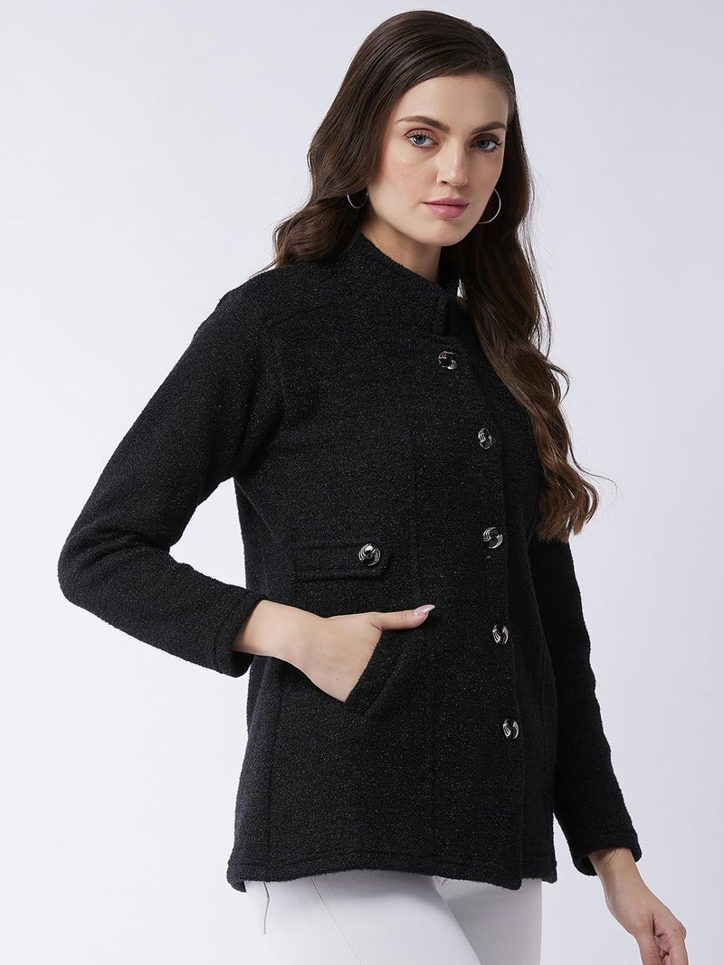 Pivl Women's Long Acrylic Blend Sweater for Winter_Black_XL||Winterwear|| - Image 5
