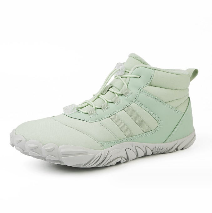 Five-Finger Outdoor Cotton Shoes, Non-Slip and Wear-Resistant, Couple''s Hiking Shoes, Warm High-Top Plus Wool Boots, Men''s and Women''s Cold-Proof Hiking Shoes - Image 1