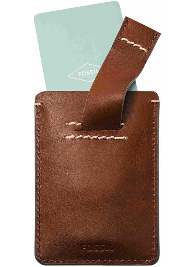 FOSSIL Fossil Men's Leather Minimalist Card Case Front Pocket Wallet  - Image 4