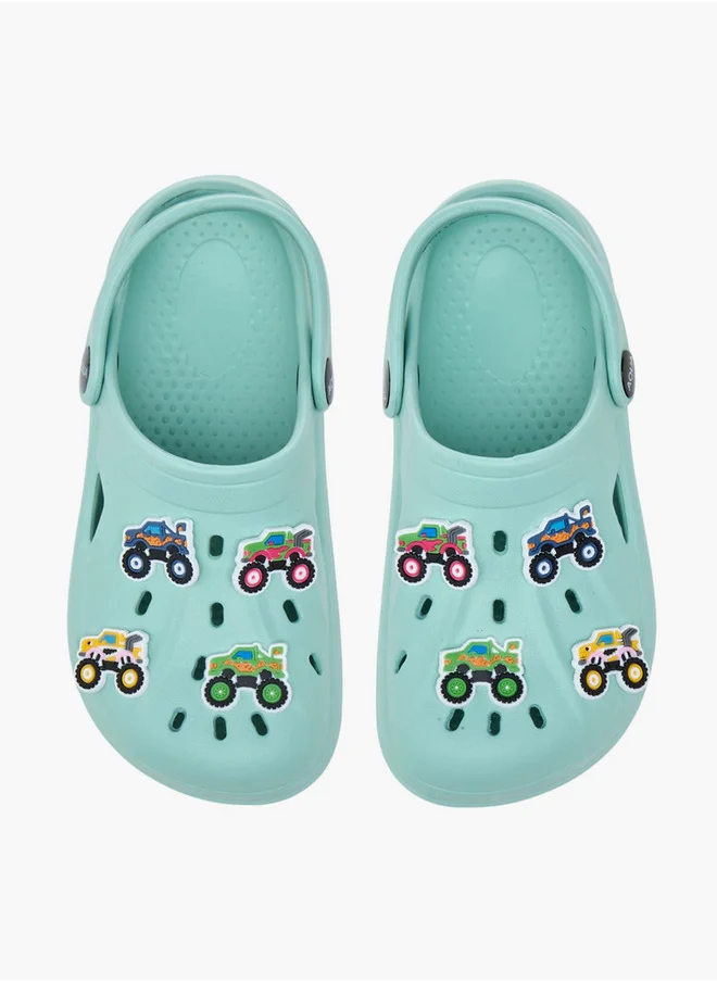 Aqua Monster Truck Accent Clogs with Backstrap