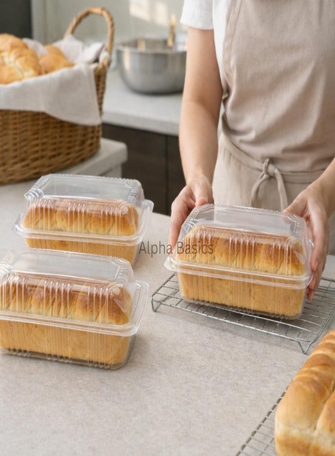 Alpha Basics Pack of 25 PET Hinged 250g Cake Box Containers Transparent PL Box for bakery - Image 5