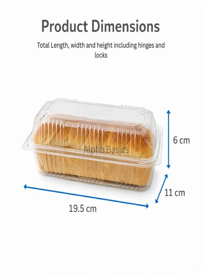 Alpha Basics Pack of 25 PET Hinged 250g Cake Box Containers Transparent PL Box for bakery - Image 4