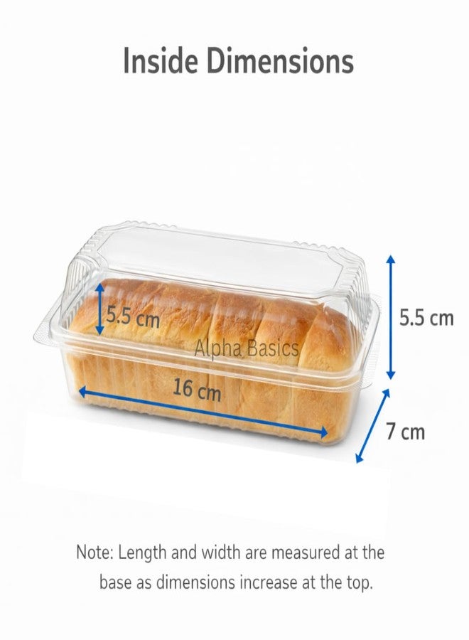 Alpha Basics Pack of 25 PET Hinged 250g Cake Box Containers Transparent PL Box for bakery - Image 3