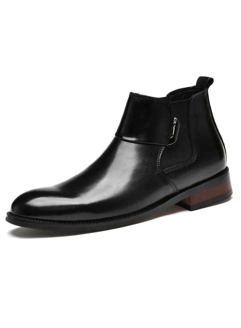 KUYING New Men's Casual Leather Boots - Image 1