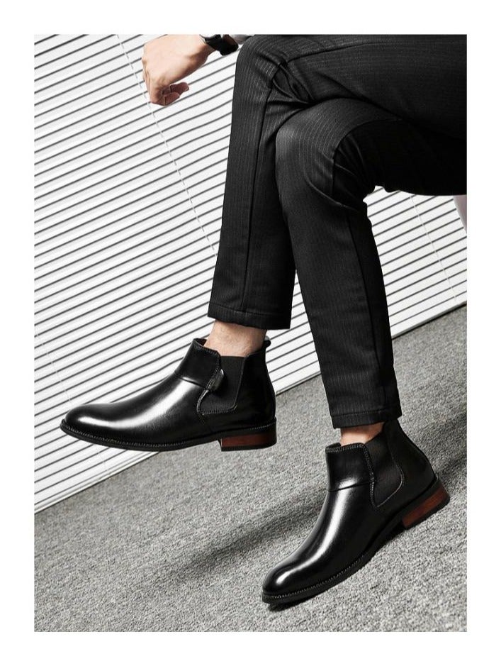 KUYING New Men's Casual Leather Boots - Image 4