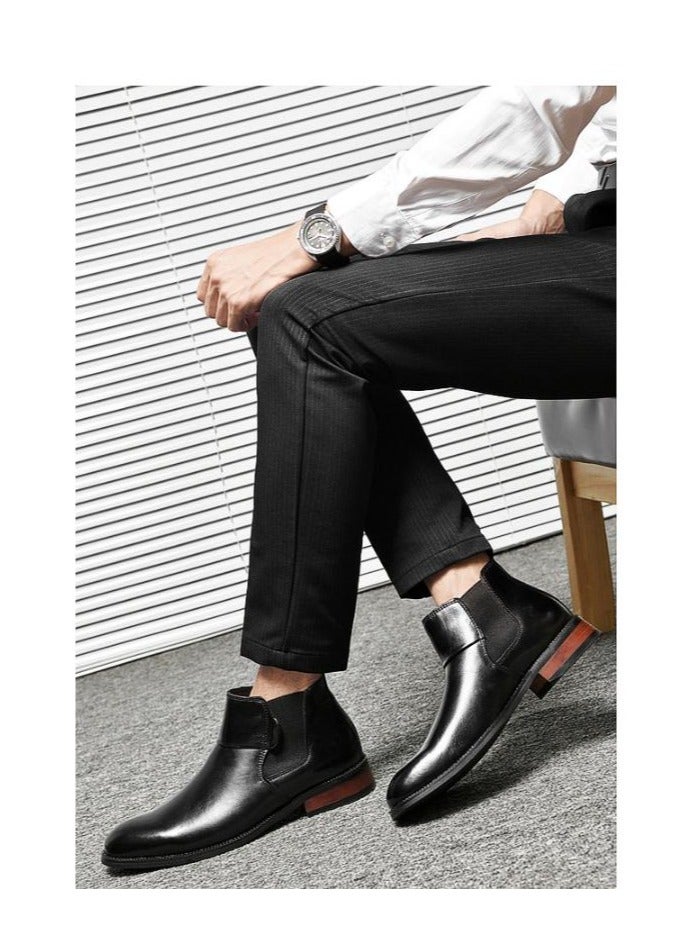 KUYING New Men's Casual Leather Boots - Image 3