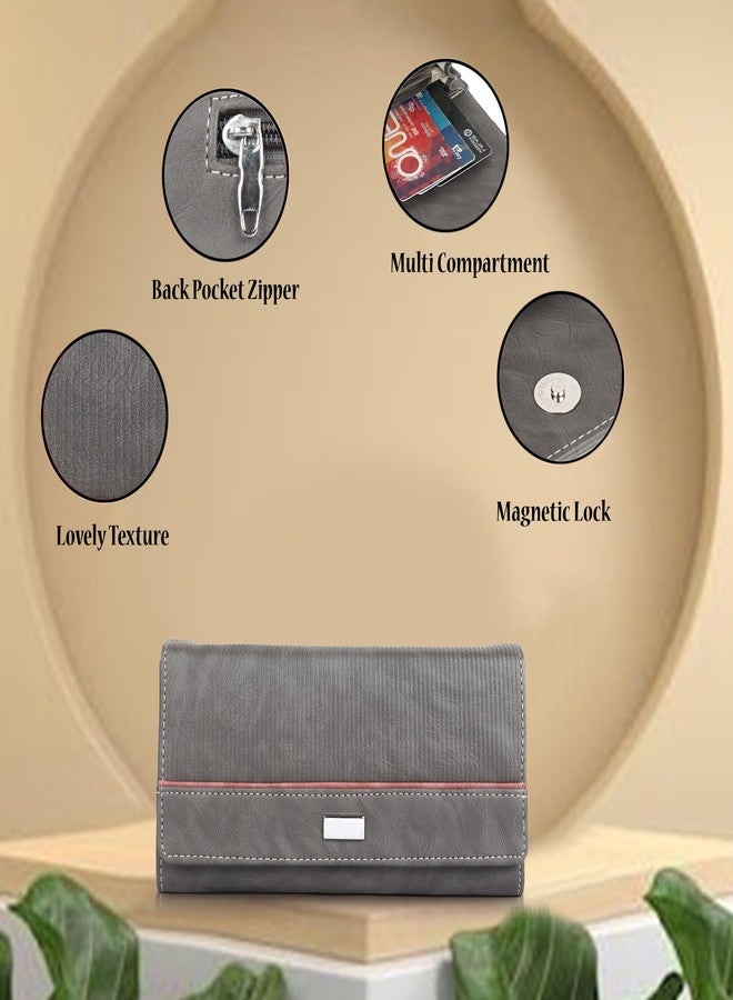 NORVE PU Synthetic Leather Casual Unique Trendy Design Hand Wallet Party Clutch Purse For Women - Image 2