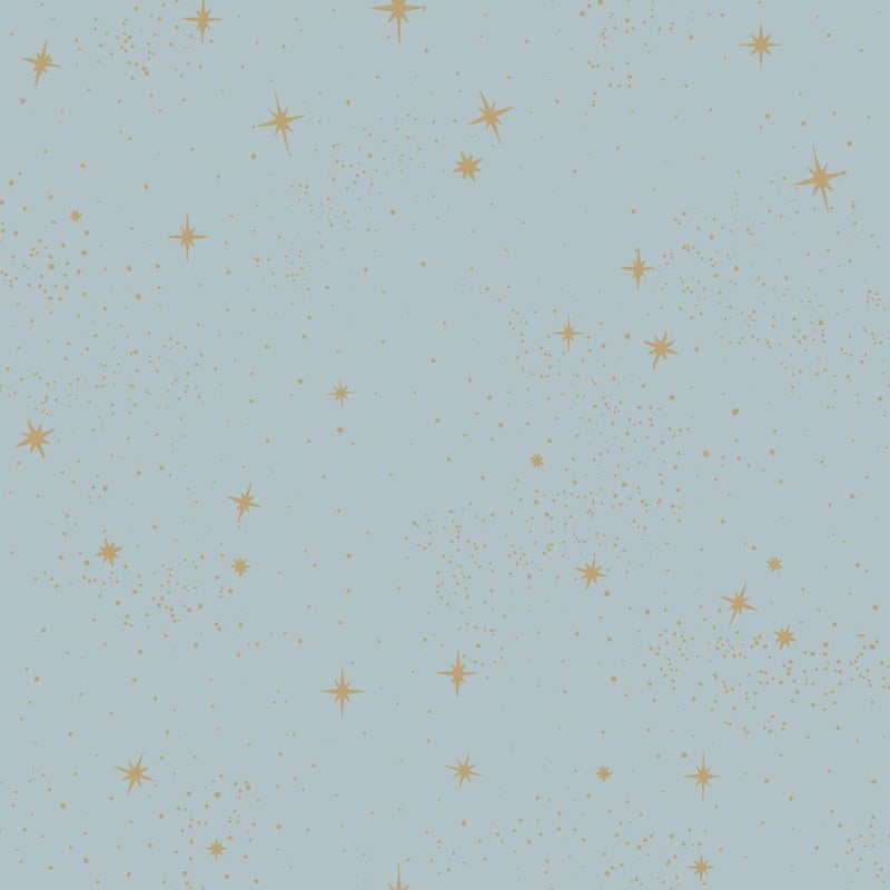 RoomMates RMK11320WP Upon A Star Light Blue and Metallic Peel and Stick Wallpaper