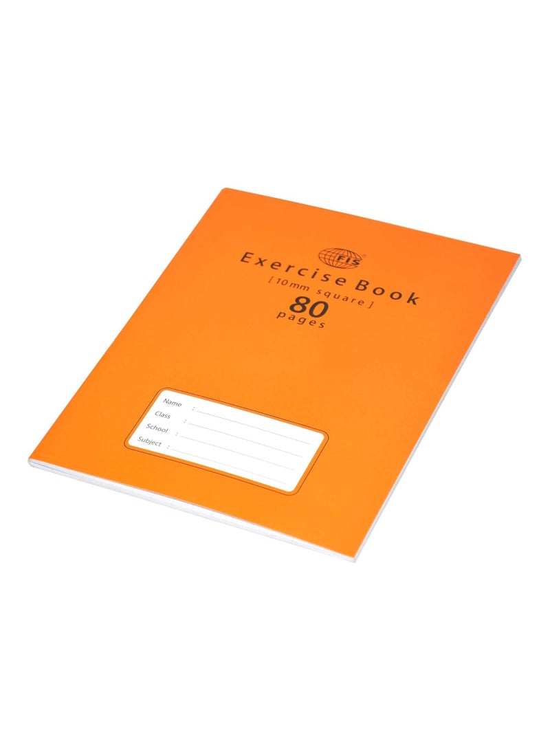FIS Exercise Books 10 Mm Square With Left Margin, 80 Pages, Pack Of 12 Pieces, 16.5 X 21 Cm Size - FSEBSQ1080N - Image 4